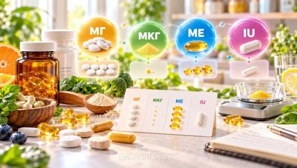 Обозначения мг, мкг, МЕ и IU в витаминах