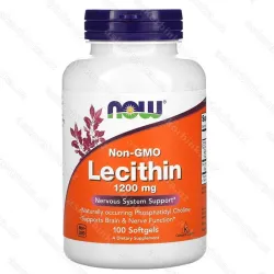 NOW Foods Lecithin, соевый лецитин 1200 мг, 100 мягких капсул