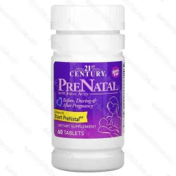 21st Century PreNatal, витамины для беременных с фолиевой кислотой, 60 таблеток