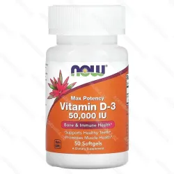 NOW Foods Max Potency, витамин D3 50 000 МЕ, 50 мягких капсул