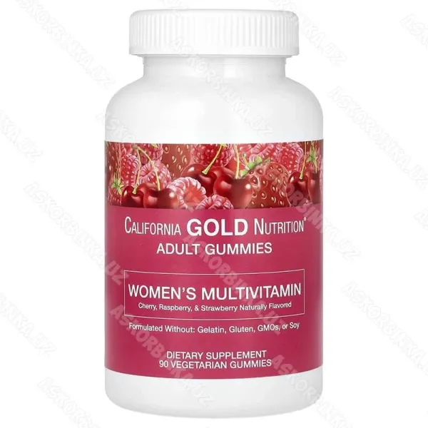 California Gold Nutrition Women’s Multivitamin Gummies, витамины для женщин, 90 мармеладок