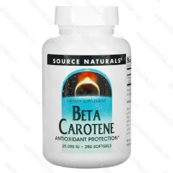 Source Naturals Beta Carotene, бета-каротин 25 000 МЕ, 250 мягких капсул