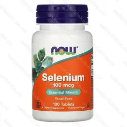 NOW Foods Selenium, селен 100 мкг, 100 таблеток
