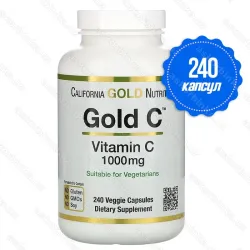 California Gold Nutrition Gold C, витамин C 1000 мг, 240 растительных капсул