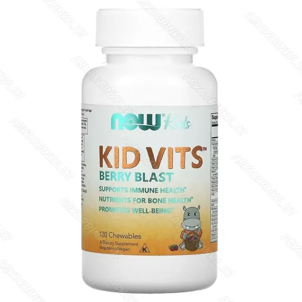 Kid Vits, детские витамины со вкусом ягодного лимонада, 120 жевательных таблеток