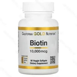 Biotin,  биотин, 10 000 мкг, 90 вегетарианских капсул