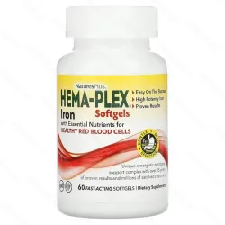 Hema-Plex Iron, NaturesPlus, комплекс с железом, 60 капсул быстрого действия