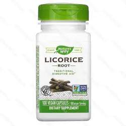 Licorice, корень солодки, 450 мг, 100 веганских капсул