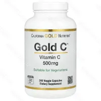 Gold C, витамин C 500 мг, аскорбинка, 240 капсул