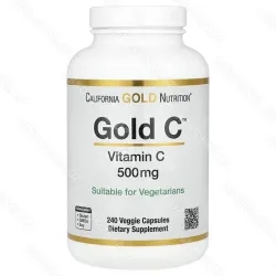 Gold C, витамин C 500 мг, аскорбинка, 240 капсул