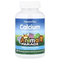 NaturesPlus Animal Parade Calcium, кальций для детей, ваниль, 135 таблеток