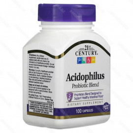 Acidophilus, 21st Century, смесь пробиотиков, 100 капсул