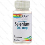 Selenium Solaray, cелен, 200 мкг, 90 растительных капсул
