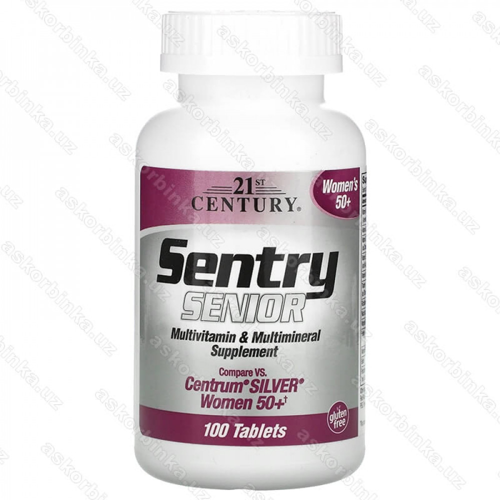 Sentry Senior Womens 50+, комплекс витаминов и минералов для женщин старше 50 лет, 100 таблеток