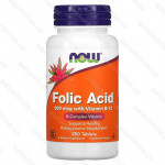 Folic Acid, Now Foods, фолиевая кислота, 800 мкг, 250 таблеток