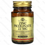 Zinc picolinate, Solgar, пиколинат цинка, 100 таблеток