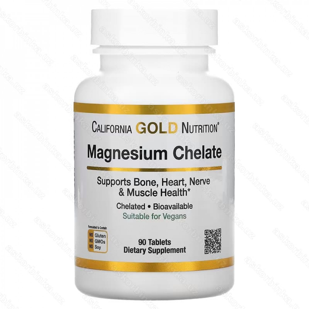 Magnesium chelate, хелат магния, хелатный магний, 90 таблеток