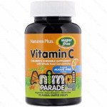 Детский витамин C без сахара, вкус апельсина, 90 таблеток в форме животных