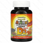 Витамин D3 для детей, вкус черешни, 500 МЕ, 90 таблеток в форме животных