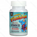 Vitables, витамин D3 для детей, вкус черешни, 500 ME 90 жевательных таблеток