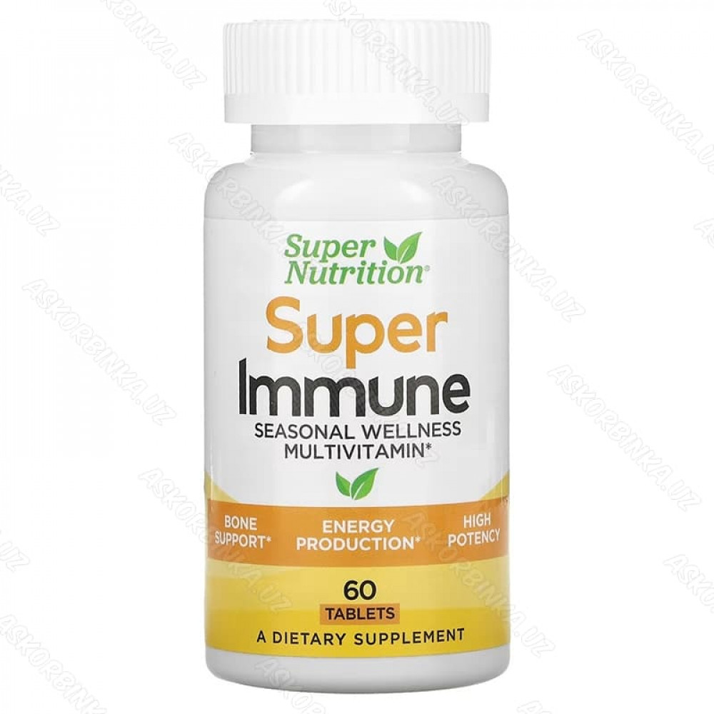Super Immune, мультивитамины для сезонного оздоровления, 60 таблеток