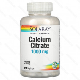 Цитрат кальция 1000 мг, Solaray, 120 растительных капсул