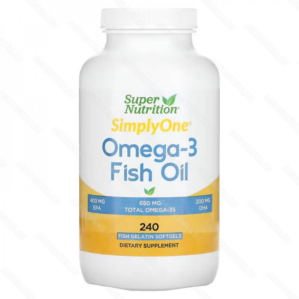 Oмега-3 1000 мг, Super Nutrition, 240 капсул 