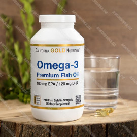 Omega-3 Premium 240 капсул, рыбий жир премиум качества