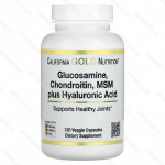 Глюкозамин, хондроитин и МСМ с гиалуроновой кислотой, 120 растительных капсул