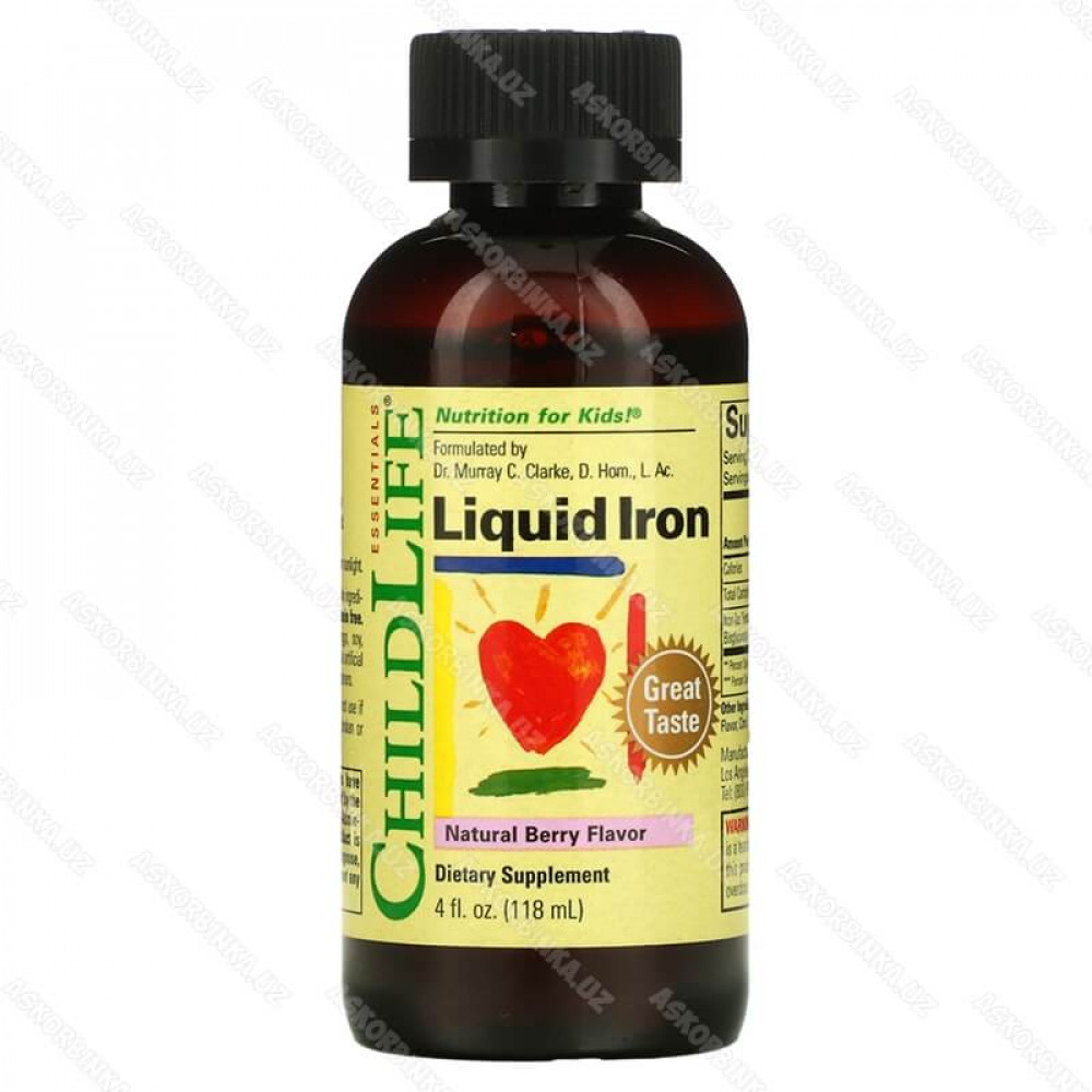 Liquid Iron, ChildLife, железо с натуральным ягодным вкусом, 118 мл