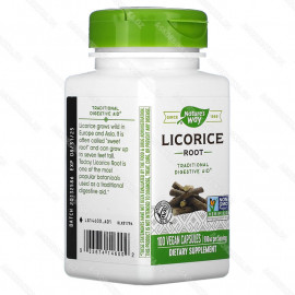 Licorice, корень солодки, 450 мг, 100 веганских капсул