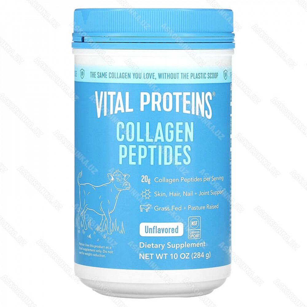 Vital Proteins, пептиды коллагена, без вкусовых добавок, 284 гр