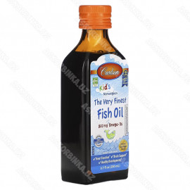 Fish oil Carlson, норвежский рыбий жир для детей, натуральный апельсиновый вкус, 800 мг, 200 мл