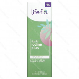 Liquid iodine Plus, Life-flo, жидкий йод плюс, 59 мл