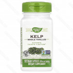 Kelp, йод Natures Way, бурые водоросли, 600 мг, 100 веганских капсул