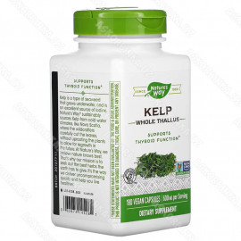 Kelp, йод Natures Way, бурые водоросли, 600 мг, 180 капсул