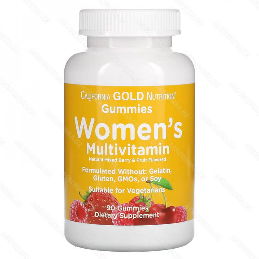 Мультивитамины для женщин, вкус ягод и фруктов, 90 жевательных конфет