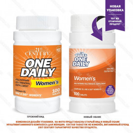One Daily Womens, мультивитамины и мультиминералы для женщин, 100 таблеток